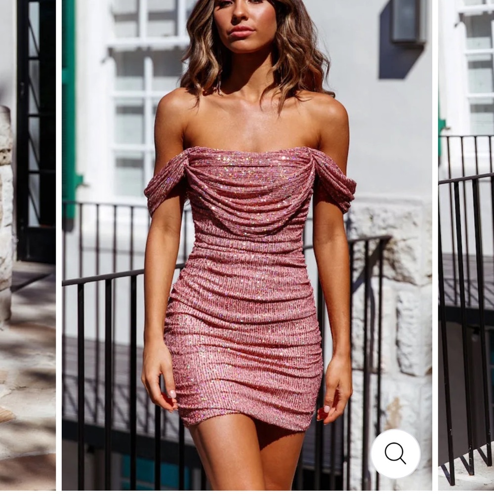 HELLO MOLLY Sparkly pink dress - Picture 1 of 4